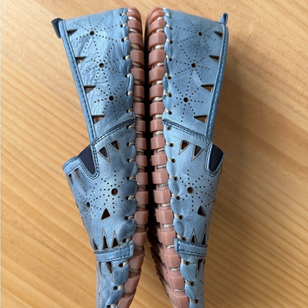 Spring Step Women’s Sz 38 / US 7.5 Fusaro Leather Loafer Shoes in Blue - Picture 7 of 7